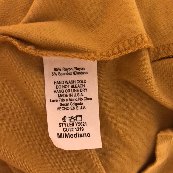 Mustard Tunic Dress With Ruffle Collar. Brand New With Tags - Picture 7 of 7